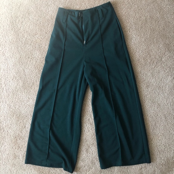 Shein Forest Green Culottes - Picture 1 of 7